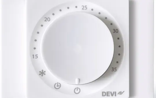 DEVI 140F1165 Raumthermostat DEVIreg mit Bluetooth Schnittstelle | polarweiß