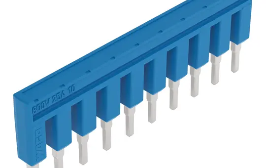 WAGO 2002-410/000-006 Kammbrücker, isoliert 10-fach | blau