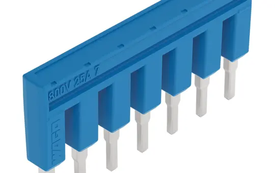 WAGO 2002-407/000-006 Kammbrücker, isoliert 7-fach | blau