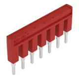 WAGO 2002-407/000-005 Kammbrücker, isoliert 7-fach | rot