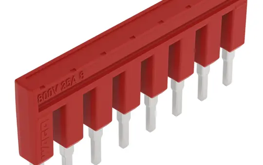 WAGO 2002-408/000-005 Kammbrücker, isoliert 8-fach | rot