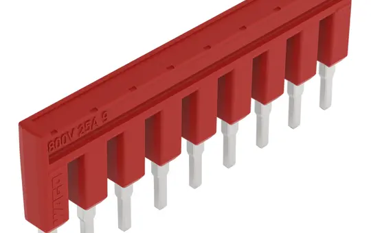 WAGO 2002-409/000-005 Kammbrücker, isoliert 9-fach | rot