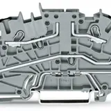 WAGO 2003-6643 Installationsetagenklemme TOPJOB®S mit Betätigungsöffnung, P2/P1/PE, o. TM | grau | 2,5 mm²
