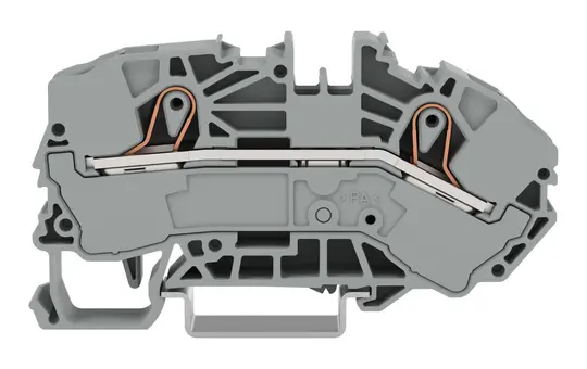 WAGO 2016-7601 2-Leiter Verteilereinspeiseklemme TOPJOB®S mit Betätigungsöffnung | grau | 16 mm²