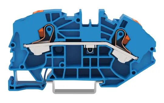 WAGO 2216-7604 2-Leiter Verteilereinspeiseklemme TOPJOB®S mit Drücker | blau | 16 mm²