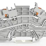 WAGO 2203-6645 Installationsetagenklemme TOPJOB®S mit Drücker, L/L/PE | grau | 2,5 mm²