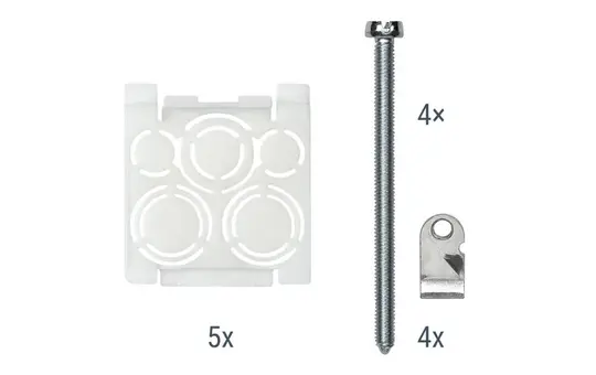 ELSNER 60222 Hohlwandmontage-Set WS1 Style 4 Klemmschrauben, 5 Kabeldurchführungen