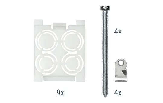 ELSNER 60224 Hohlwandmontage-Set WS1000 Style/Connect 4 Klemmschrauben, 9 Kabeldurchführungen