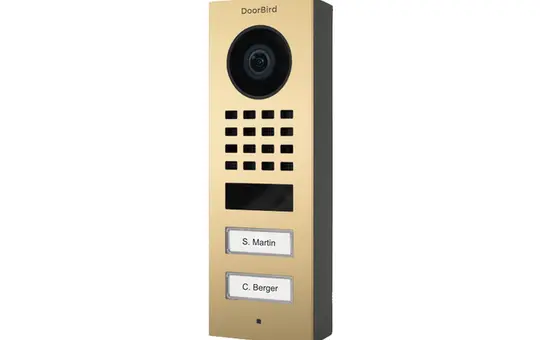 DOORBIRD D1102V IP-Video-Türstation D11x AP (423878440) 2-fach | Messing-Optik