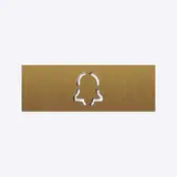DOORBIRD D11x Namensschild für D11x (423897694) mit Glockensymbol | gold-optik