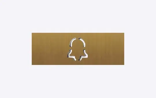 DOORBIRD D11x Namensschild für D11x (423897694) mit Glockensymbol | gold-optik