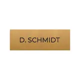 DOORBIRD D11x Namensschild für D11x (423897878) mit individueller Gravur (max. 15 Zeichen) | gold-optik