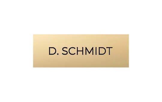 DOORBIRD D11x Namensschild für D11x (423897885) mit individueller Gravur (max. 15 Zeichen) | Messing-Optik