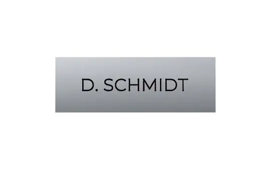 DOORBIRD D11x Namensschild für D11x (423897892) mit individueller Gravur (max. 15 Zeichen) | Chrom-Optik