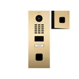 DOORBIRD D2101FV IP-Video-Türstation EKEY sLINE (423902473) 1-fach, EKEY-Fingerscanner-Vorbereitung | Messing-Optik