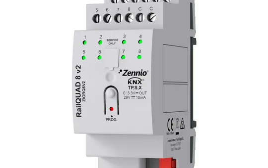 ZENNIO ZIORQ8V2 Analog-/Digital-Eingangsmodul REG 8-fach, V2