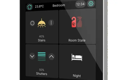 ZENNIO ZVICX40S KNX-Tastsensor CX40 silber