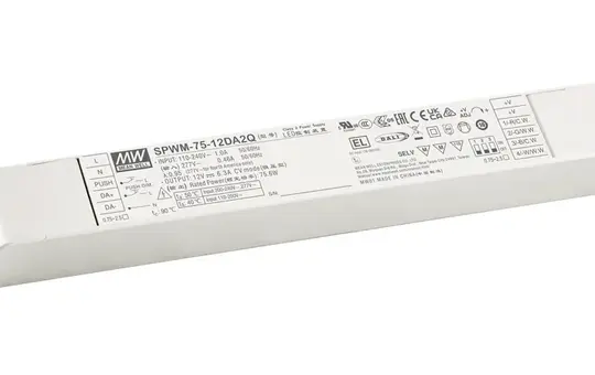 MEANWELL SPWM-75-12DA2Q LED-Netzteil 12 V DALI2 75,6 W, DT6, DT8