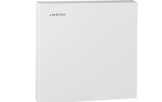 MÜLLER GS40.12knx KNX-Luftgüteregler CO2- Luftgütesensor / Raumklimaregler, Secure | studioweiß | 80x80 mm