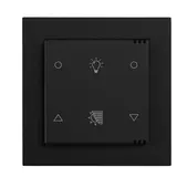 MÜLLER GS 67.11 knx4 RAL 9005 tiefschwarz KNX Tastsensor 2 x Licht, 2 x Rollladen | tiefschwarz | 55x55 mm