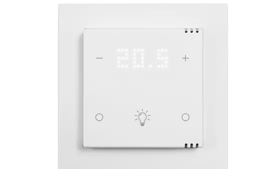 MÜLLER GS 68.10 knx4 KNX Tastsensor 2 x Temperatur, 2 x Licht | studioweiß | 55x55 mm