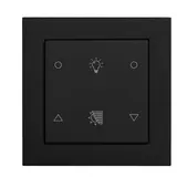 MÜLLER TS 57.11 knx4 RAL 9005 tiefschwarz KNX Tastsensor 2 x Licht, 2 x Rollladen | tiefschwarz | 55x55 mm