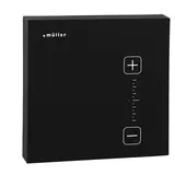 MÜLLER TS3112knx RAL 9005 tiefschwarz KNX-Raumtemperaturregler 5 Eingänge, Secure, Sollwertverstellung | tiefschwarz | 80x80 mm