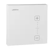 MÜLLER GS3112knx KNX-Raumtemperaturregler Hygrostat, Solltemperatur manuell änderbar, Secure | studioweiß | 80x80 mm