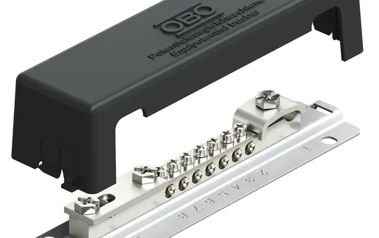 OBO BETTERMANN 5015105 Potentialausgleichsschiene mit Metallfuss, für Außen