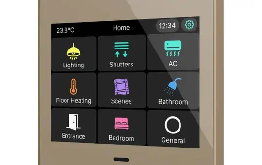ZENNIO ZVICX35C KNX-Touchpanel CX35 Standard | champagner | 3,5 Zoll