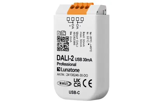 LUNATONE 24138246-30-DO DALI-2-USB-Schnittstelle Pro Unterputz, 30 mA