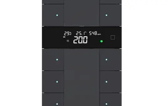 BUSCH-JAEGER SBRC/U10.0.11-885 KNX-RTR Tenton 10-fach, CO2-/Feuchtesensor, Display | schwarz matt