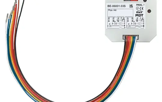 MDT BE-06001.03S KNX-Secure Tasterschnittstelle UP potentialfrei 6-fach