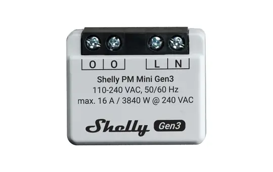 SHELLY PM Mini G3 WLAN-Strommessgerät Gen3 UP 1-fach, Mini