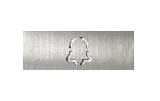 DOORBIRD D11x Namensschild für D11x (405000683) mit Glockensymbol | edelstahl V4A gebürstet