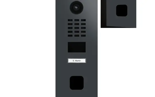 DOORBIRD D2101FV IP-Video-Türstation EKEY sLINE (405019838) 1-fach, EKEY-Fingerscanner-Vorbereitung | anthrazitgrau seidenmatt