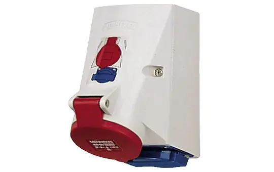 MENNEKES 1651 Wandsteckdose Doppelbox TwinCONTACT 32 A, 5-polig, 400 V