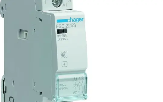 HAGER ESC225S Installationsschütz 2 Schließer 25 A, 230 V (brummfrei)