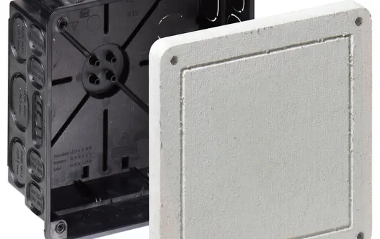 KAISER 1095-22 Universal-Einbaugehäuse mit Faserplatte UP 107x107x72 mm