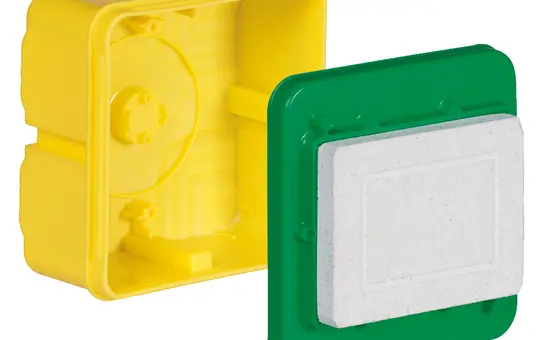 KAISER 1295-22 Universal-Einbaugehäuse mit Faserplatte UP 128x128x86 mm