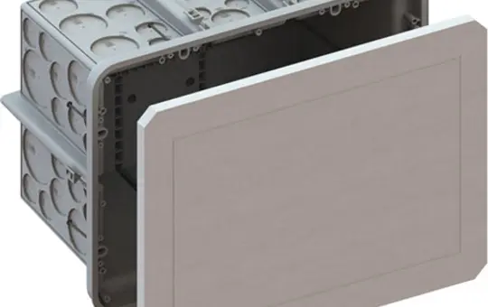 KAISER 1297-35 Universal-Einbaugehäuse mit Faserplatte UP 408x308x235 mm