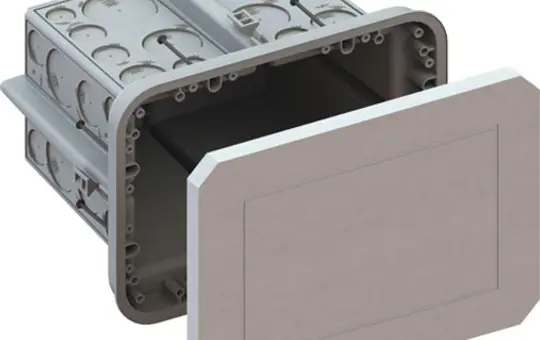 KAISER 1298-38 Universal-Einbaugehäuse mit Faserplatte UP 258x188x200 mm