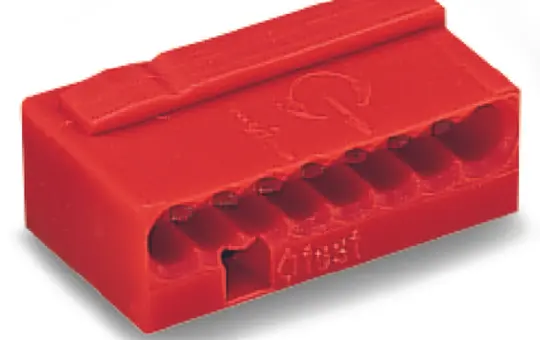 WAGO 243-808 Verbindungsdosenklemme Micro Serie 243 8-fach | rot