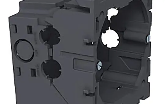 OBO BETTERMANN 6288610 Geräteeinbaudose 1-fach, abklappbar, halogenfrei | eisengrau