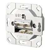 METZ CONNECT 1307381200-I Universal-Netzwerkdose 2-fach, Cat. 6