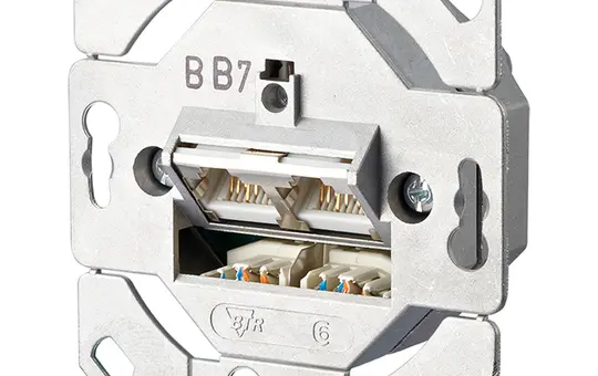 METZ CONNECT 1307381200-I Universal-Netzwerkdose 2-fach, Cat. 6