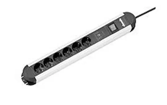 BACHMANN 331.013 Steckdosenleiste PRIMO 6-fach m. Schalter u. Überspannungsschutz