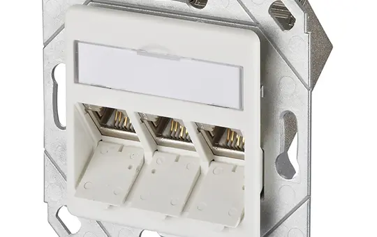 METZ CONNECT 1309131102-E E-DAT Anschlussdose 3-fach, Cat. 6