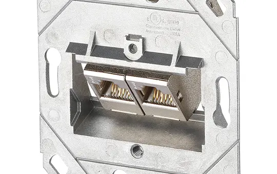 METZ CONNECT 1309121200-E E-DAT Anschlussdose UP0 2-fach, Cat. 6