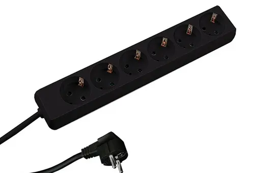 BACHMANN 381.141S Steckdosenleiste SELLY 6-fach | schwarz | 1,50 m